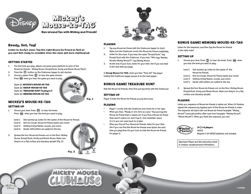 Wild Planet Disney Mickey's Mouse-ke-TAG Quick start quide Wild Planet Disney Mickey's Mouse-ke-TAG Quick start quide