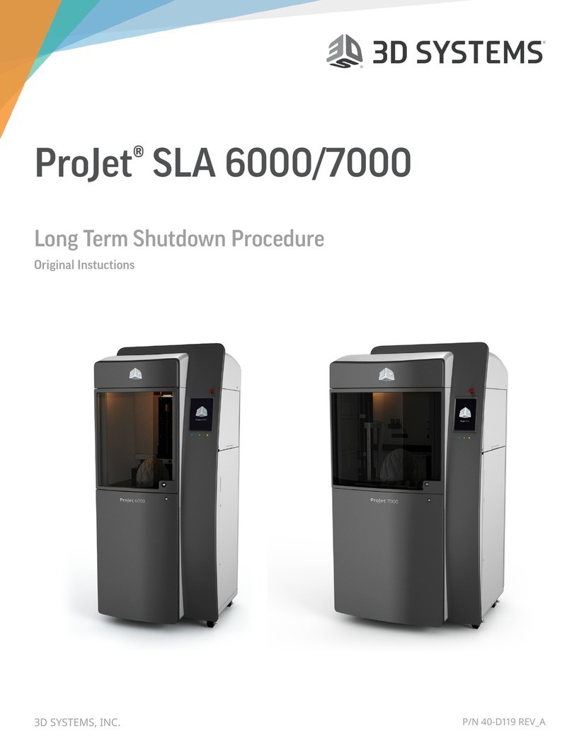 3D Systems ProJet SLA 6000 Original instructions 3D Systems ProJet SLA 6000 Original instructions