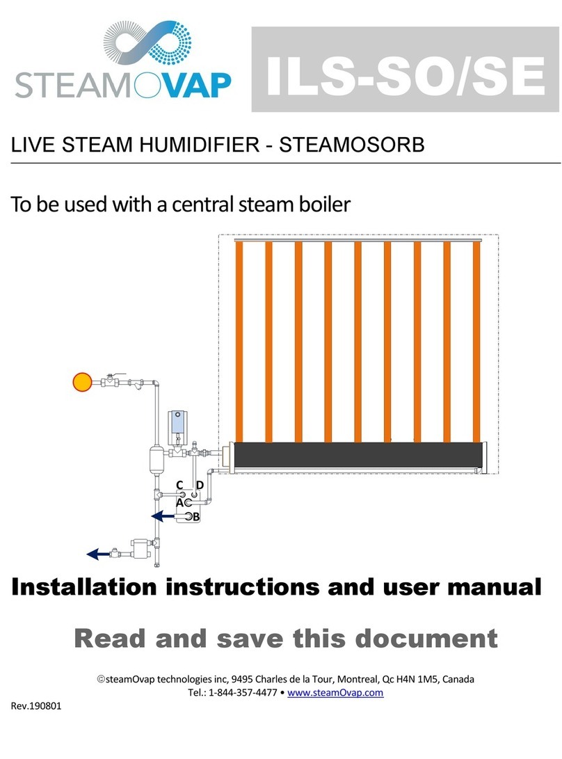 SteamOvap ILS-SO Installation instructions and user manual