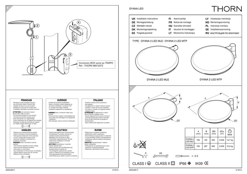 Thorn DYANA 2 LED MLE installation instructions Thorn DYANA 2 LED MLE installation instructions