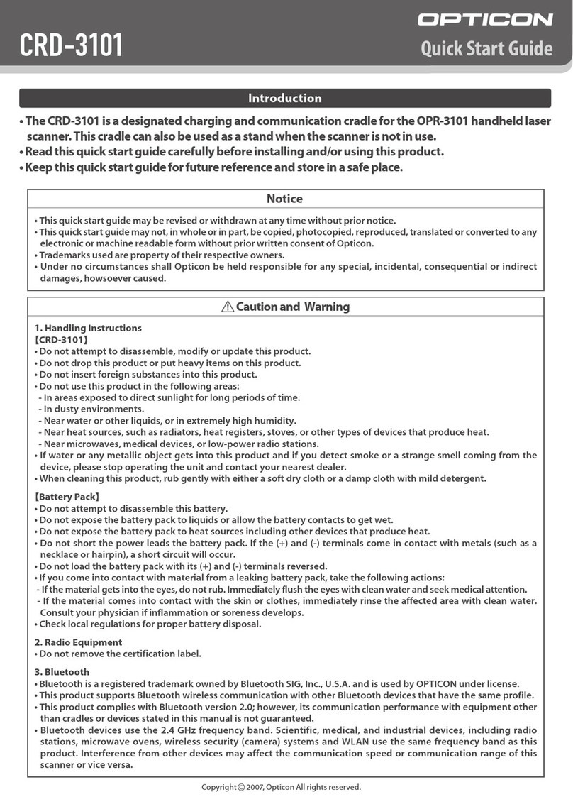 Opticon CRD-3101 User manual