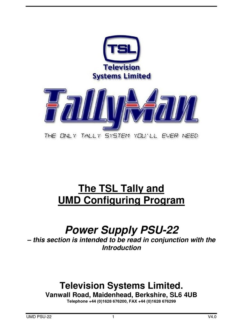 TSL Tally Man PSU-22 manual