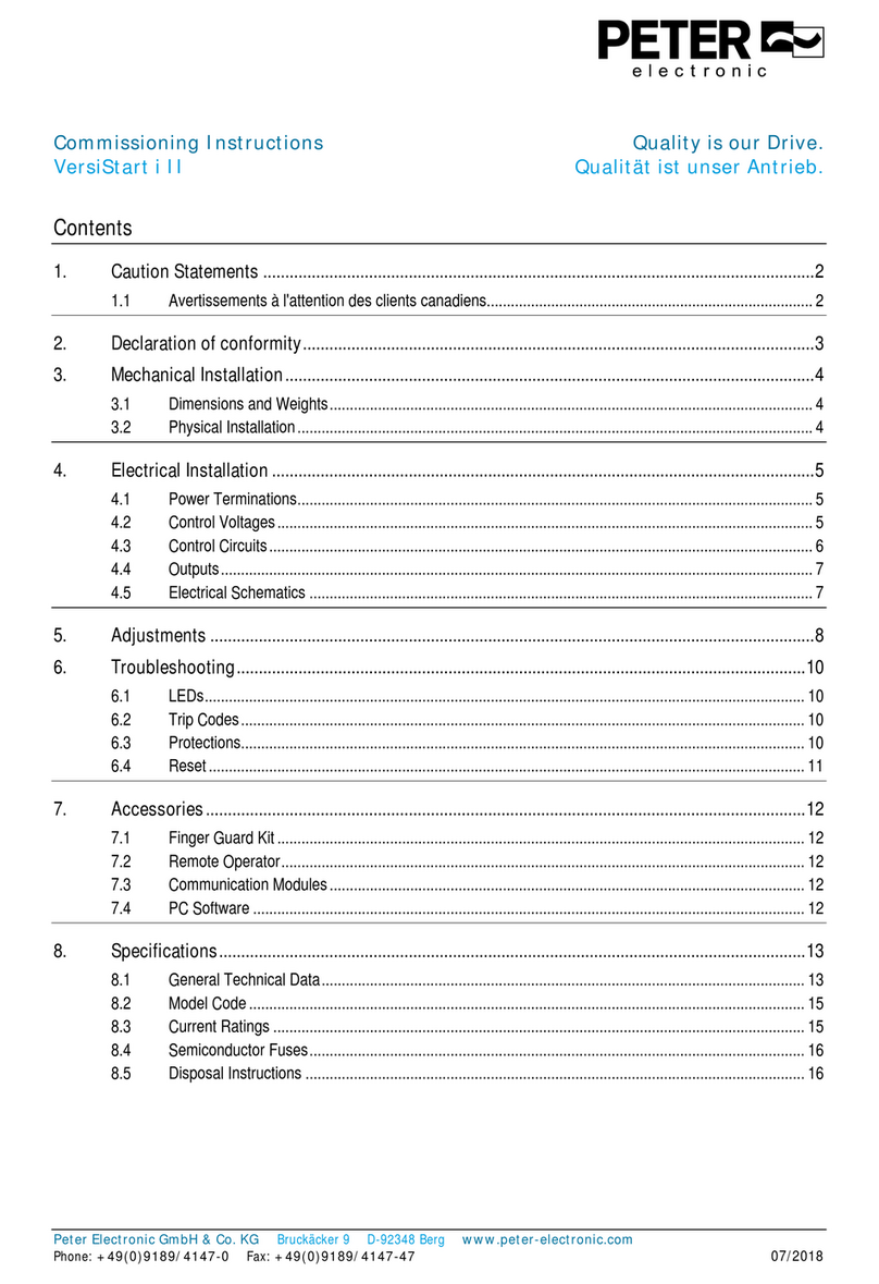 Peter electronic VersiStart i II Commissioning instructions