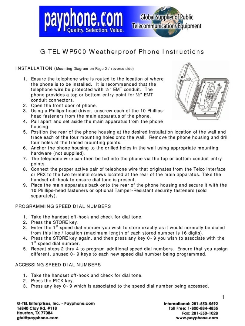 G-TEL Enterprises WP500 instructions