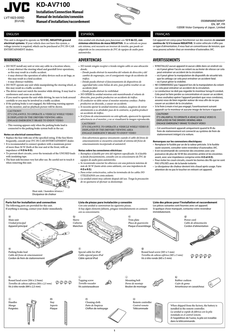 JVC KD-AV7100 Installation & connection manual
