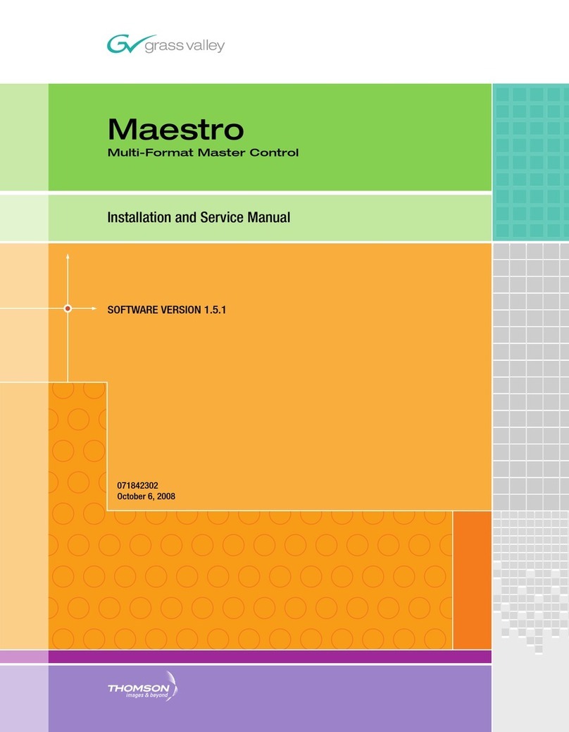 GRASS VALLEY MAESTRO Installation and service manual