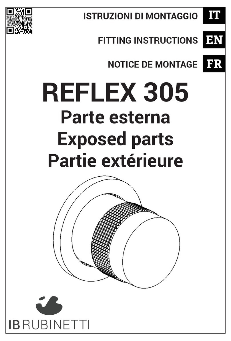 IB RUBINETTI REFLEX 305 Fitting instructions IB RUBINETTI REFLEX 305 Fitting instructions