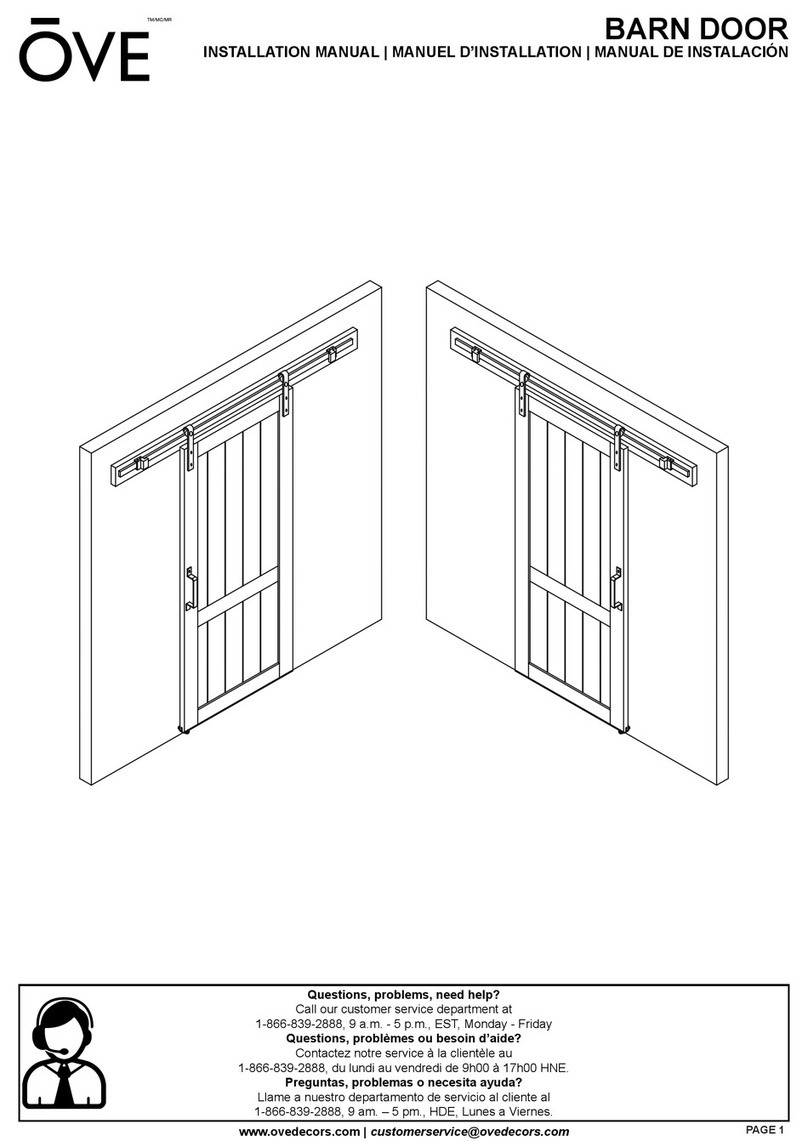 OVE BARN DOOR installation manual OVE BARN DOOR installation manual