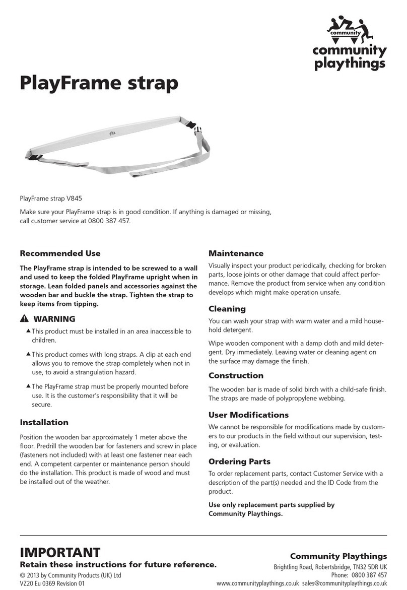 Community Playthings PlayFrame V845 manual