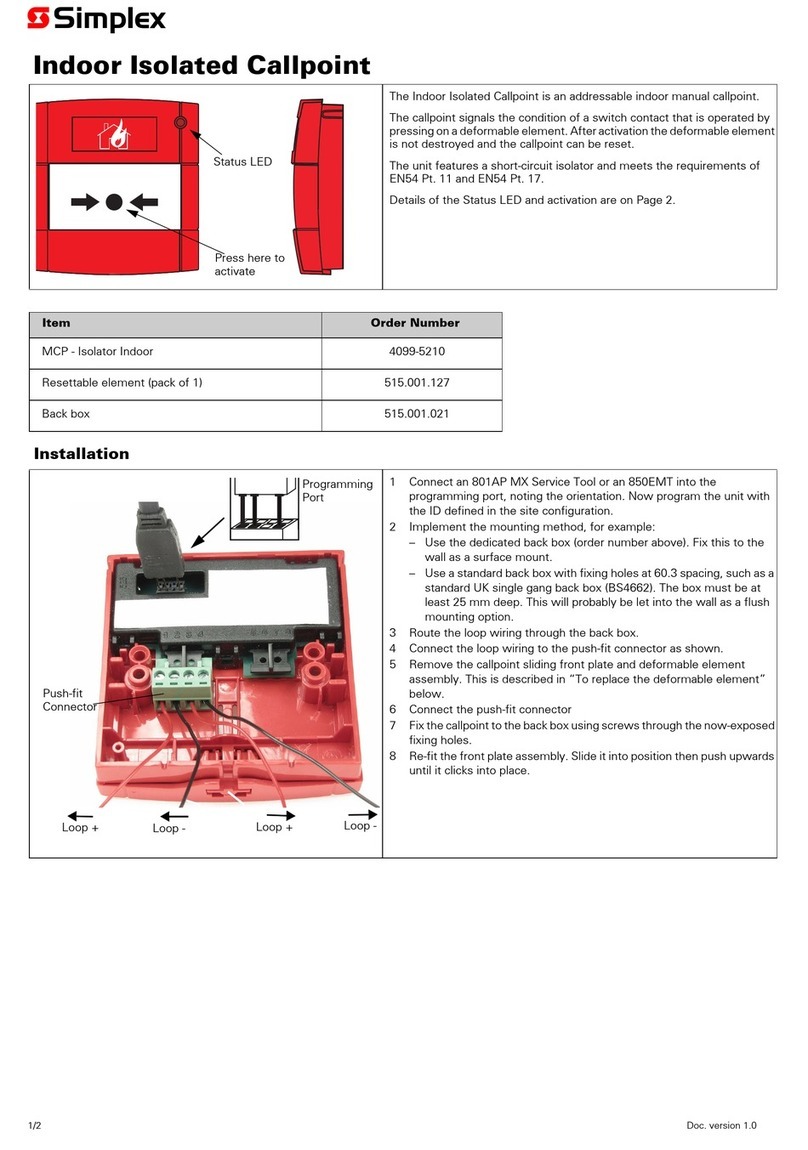 Simplex 4099-5210 User manual Simplex 4099-5210 User manual