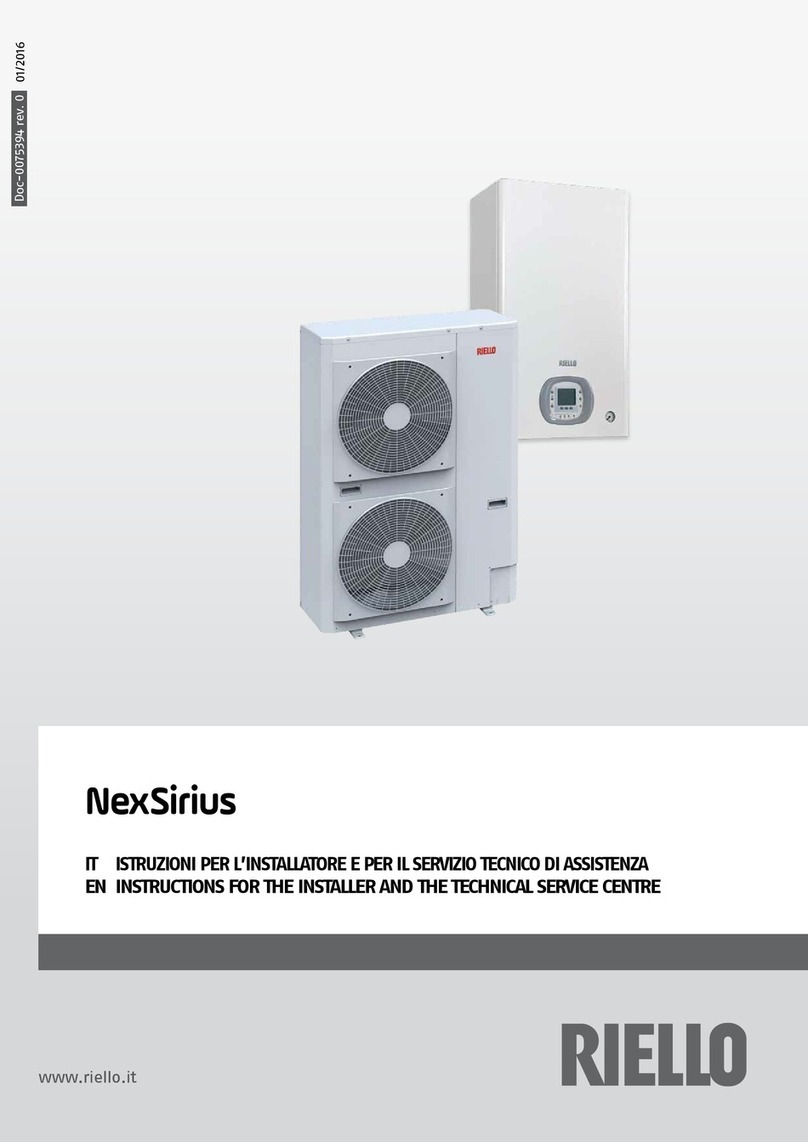 Riello NexSirius Instructions for the installer and the technical service centre