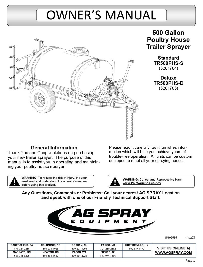 AG SPRAY TR500PHS-S User manual