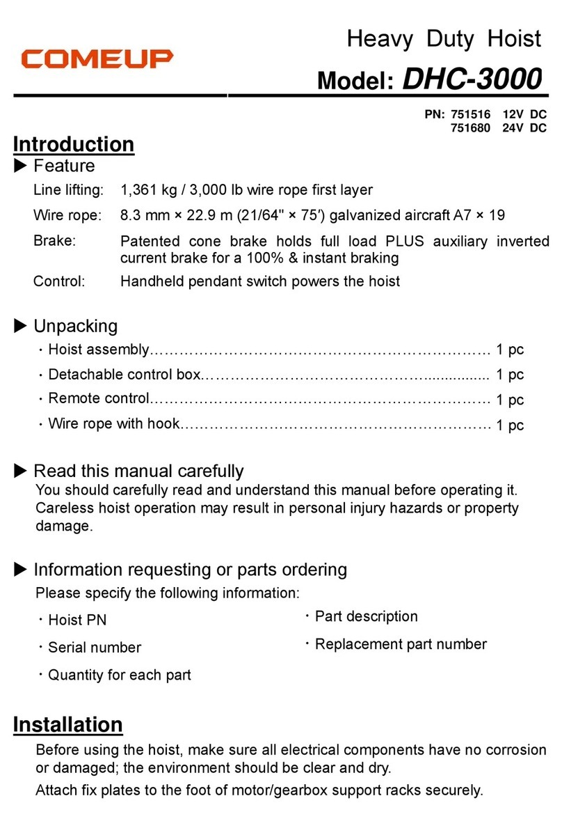 Comeup DHC-3000 User manual