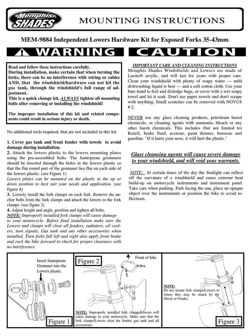 Memphis Shades MEM-9884 Mounting instructions