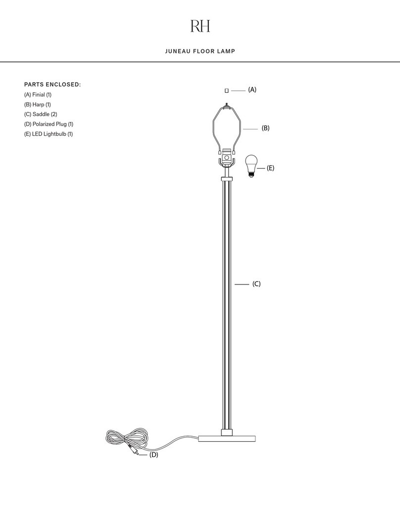 RH JUNEAU FLOOR LAMP User manual