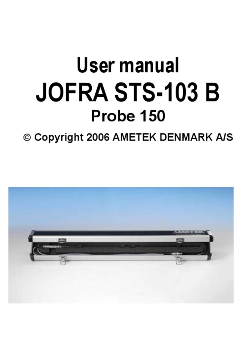 Ametek JOFRA STS-103 B user manual