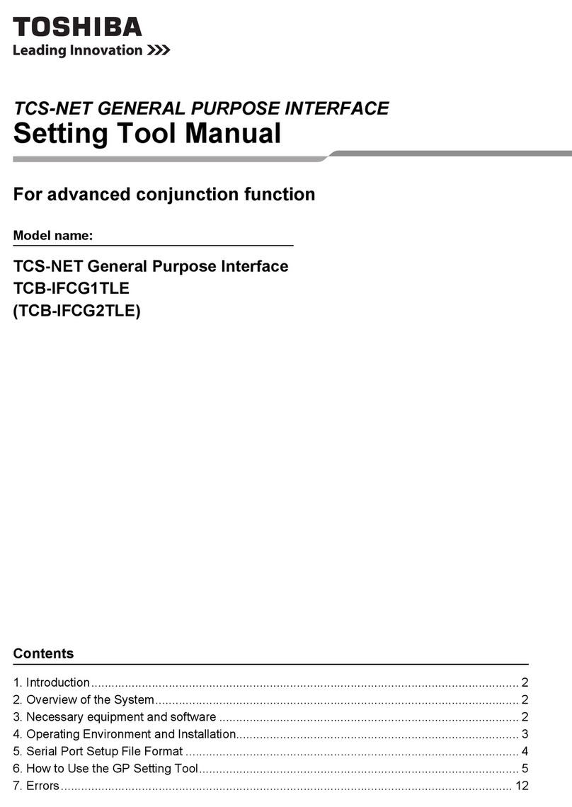 Toshiba TCS-NET Setting Tool Manual