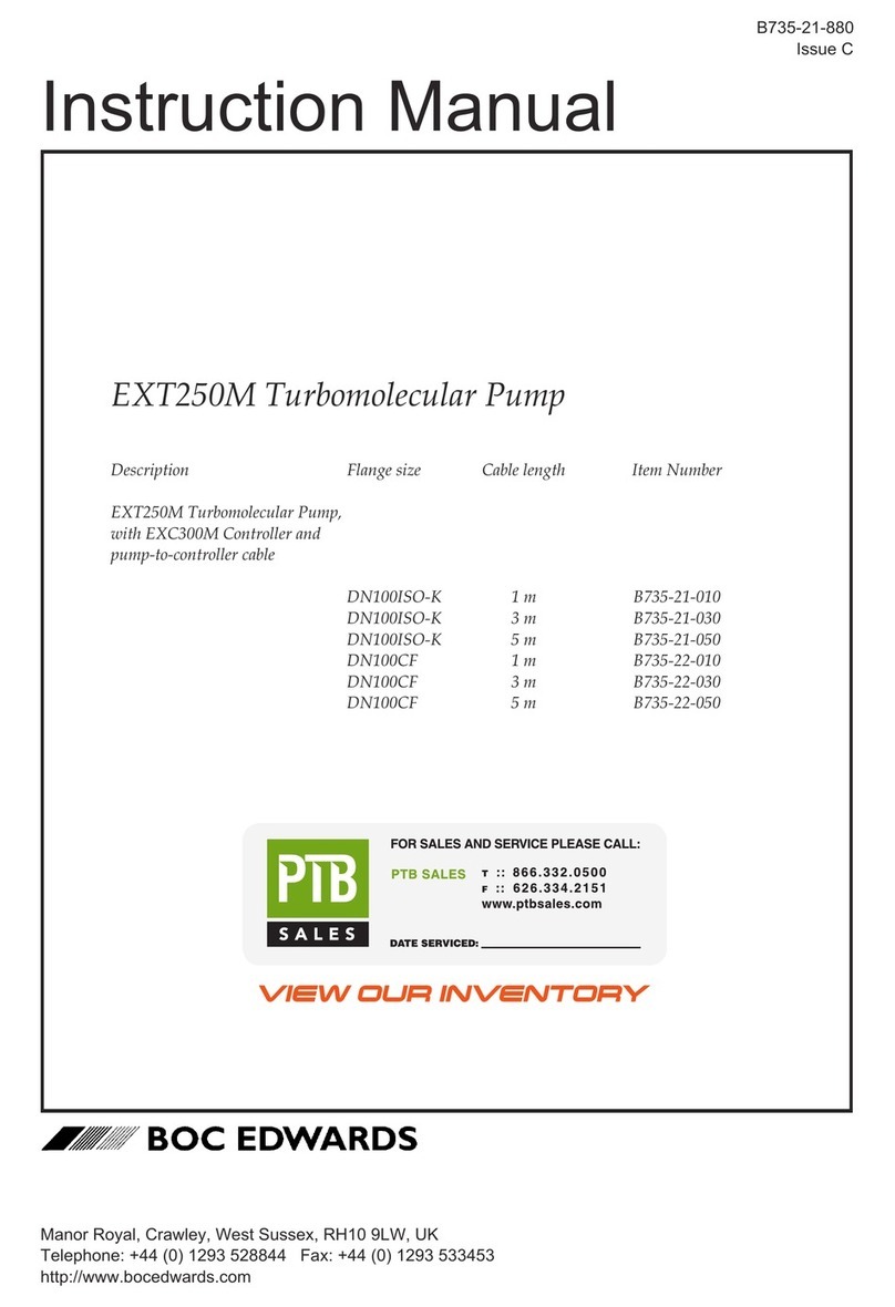 BOC Edwards EXT250M/ISO100 User manual