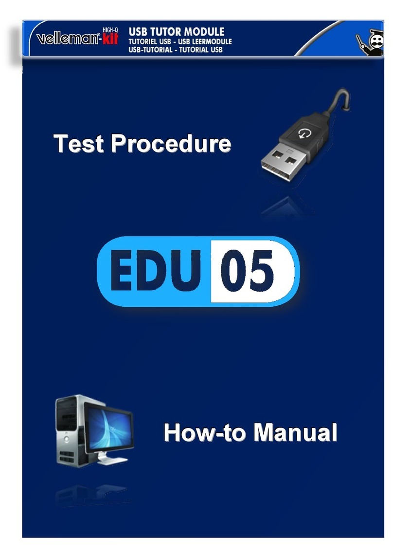 Velleman-Kit EDU 05 Installation and user guide