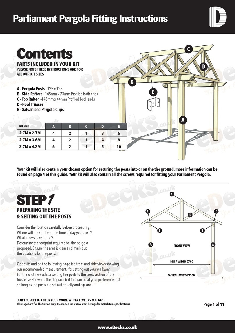 eDecks Parliament Pergola User manual