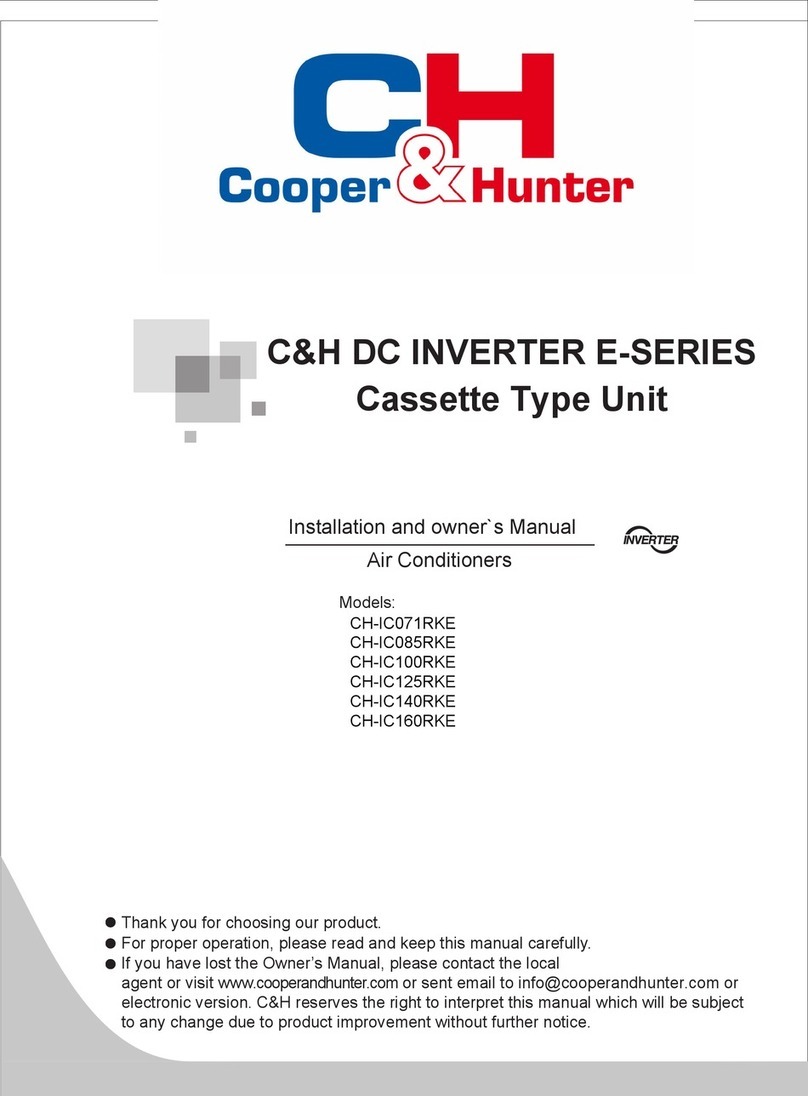 Cooper & Hunter E Series Installation instructions