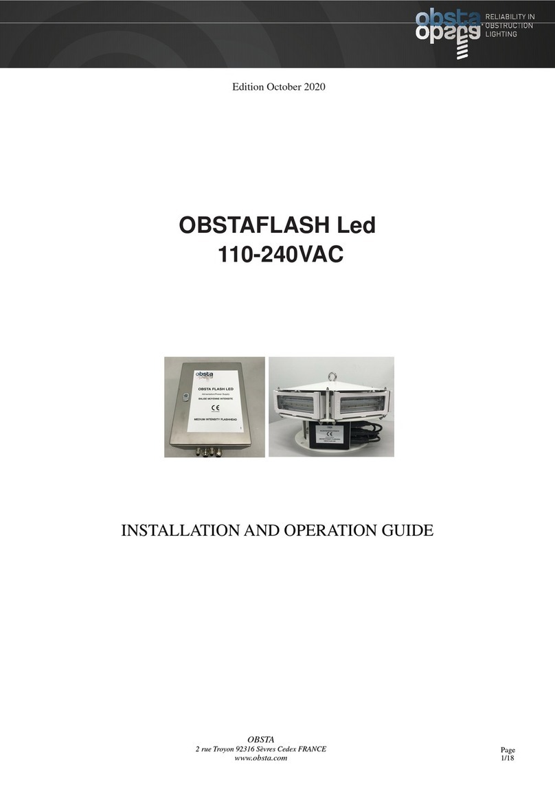 obsta OBSTAFLASH Led Installation and operation guide