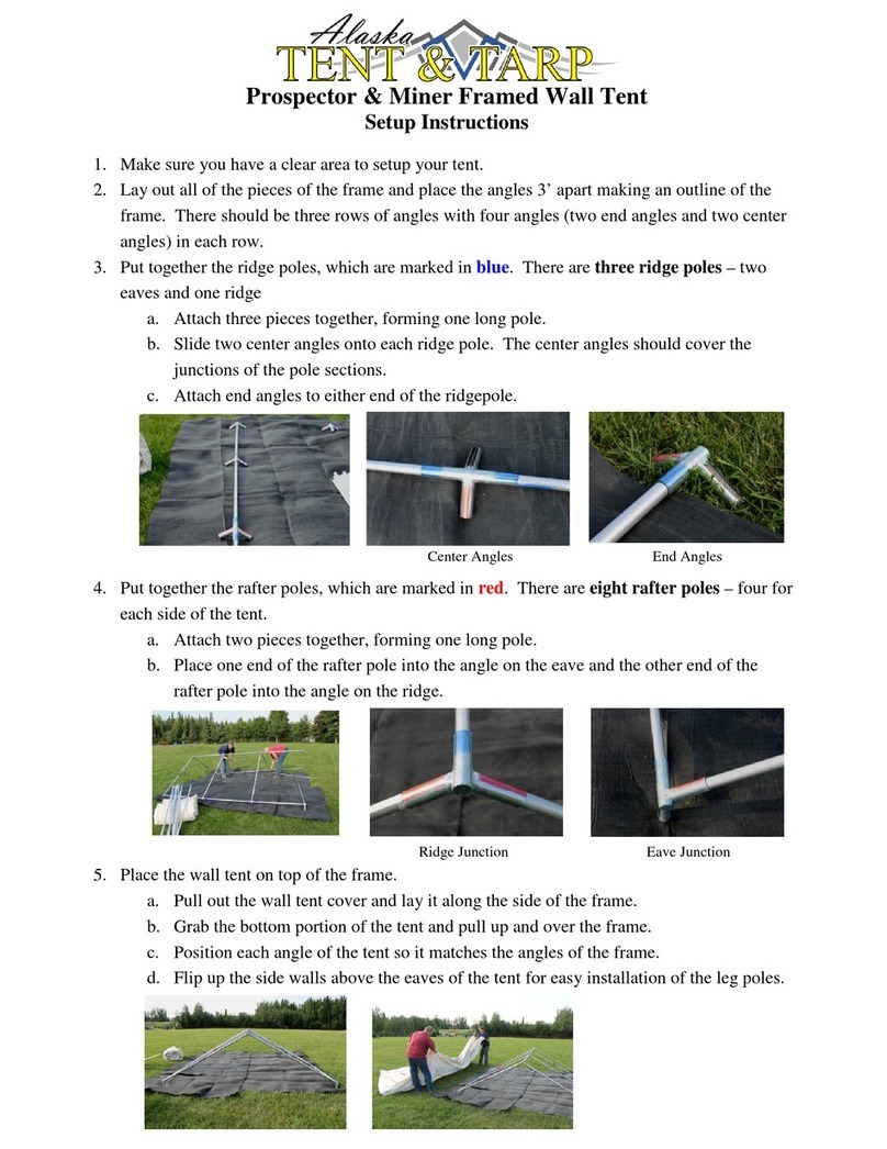 Alaska Tent & Tarp Prospector & Miner Framed Wall Tent Setup instructions