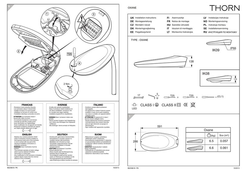 Thorn OXANE S 36L70 IVS EFL 740 CL2 installation instructions