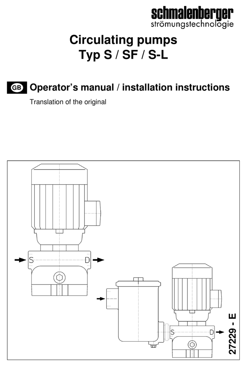 schmalenberger S Operator's manual I installation instructions schmalenberger S Operator's manual I installation instructions