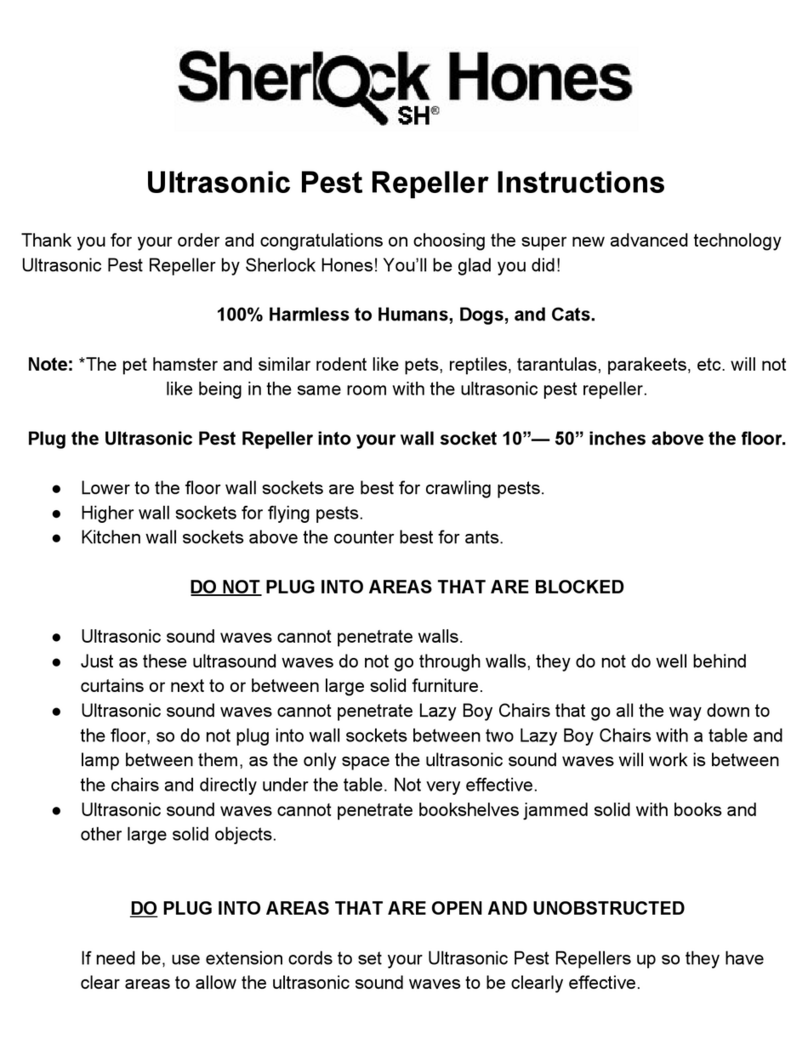 Sherlock Hones Ultrasonic Pest Repeller User manual