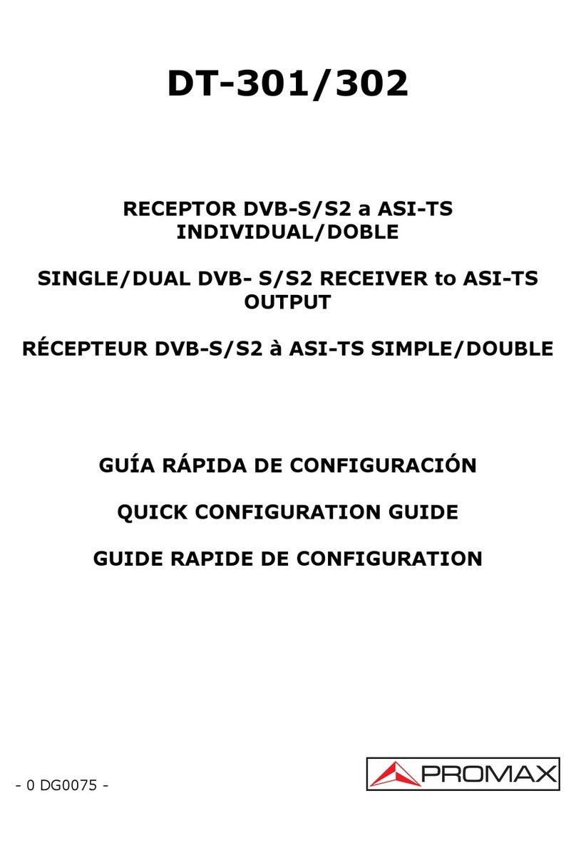Promax DT-301 User manual