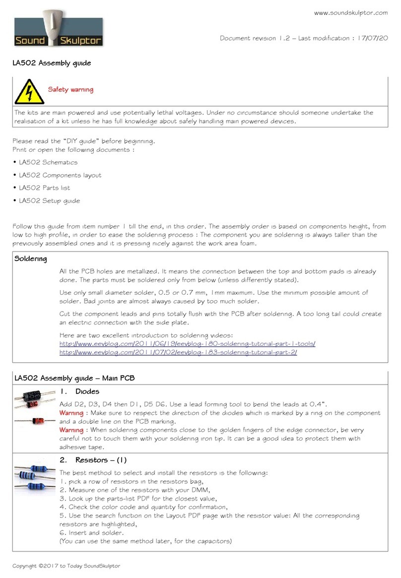 Sound Skulptor LA502 Assembly guide