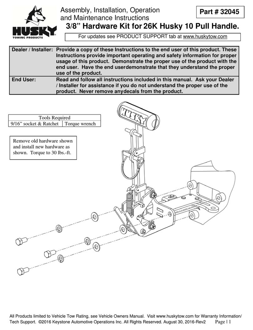 Husky 32045 Assembly, Installation, Operation and Maintenance Instructions Husky 32045 Assembly, Installation, Operation and Maintenance Instructions