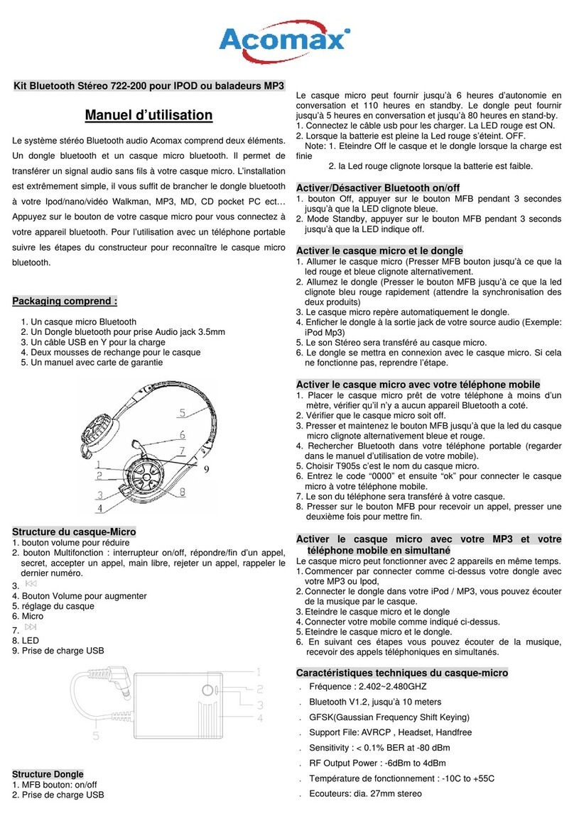 Acomax 722-200 user manual