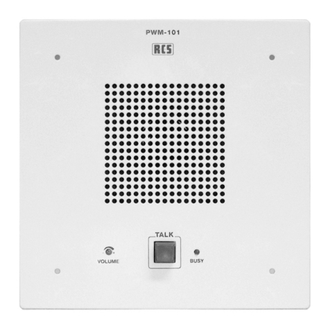 RCS PWM-101B User manual