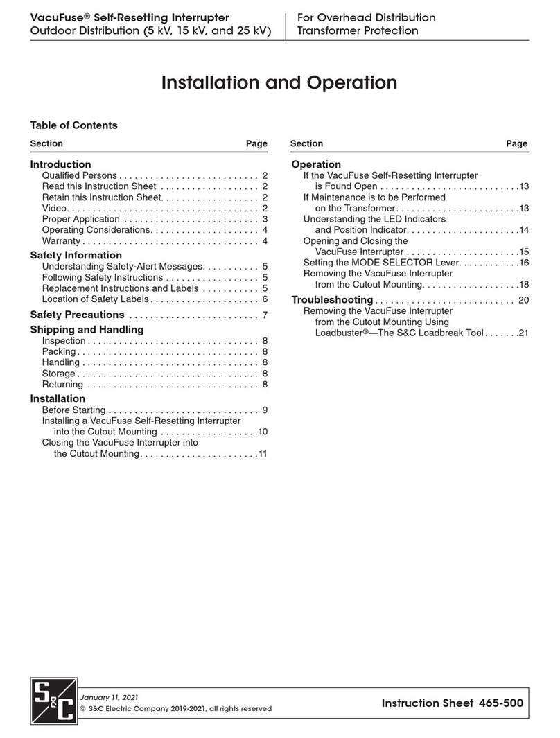 S&C VacuFuse Owner's manual