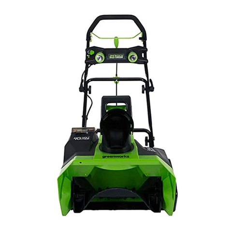 GreenWorks 40V 20'' Cordless Snow Thrower 2600200 Operator's manual