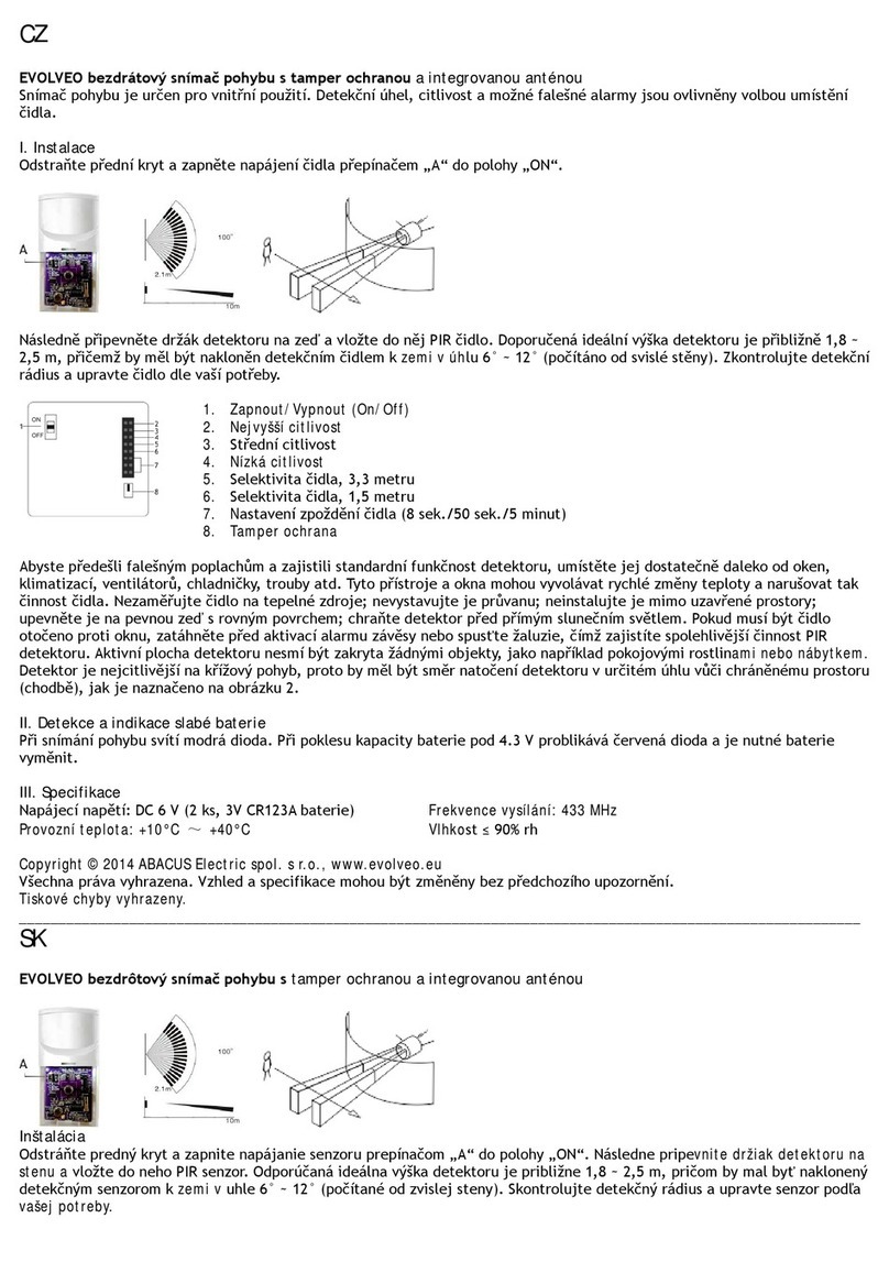 Evolveo ACS PIRT manual
