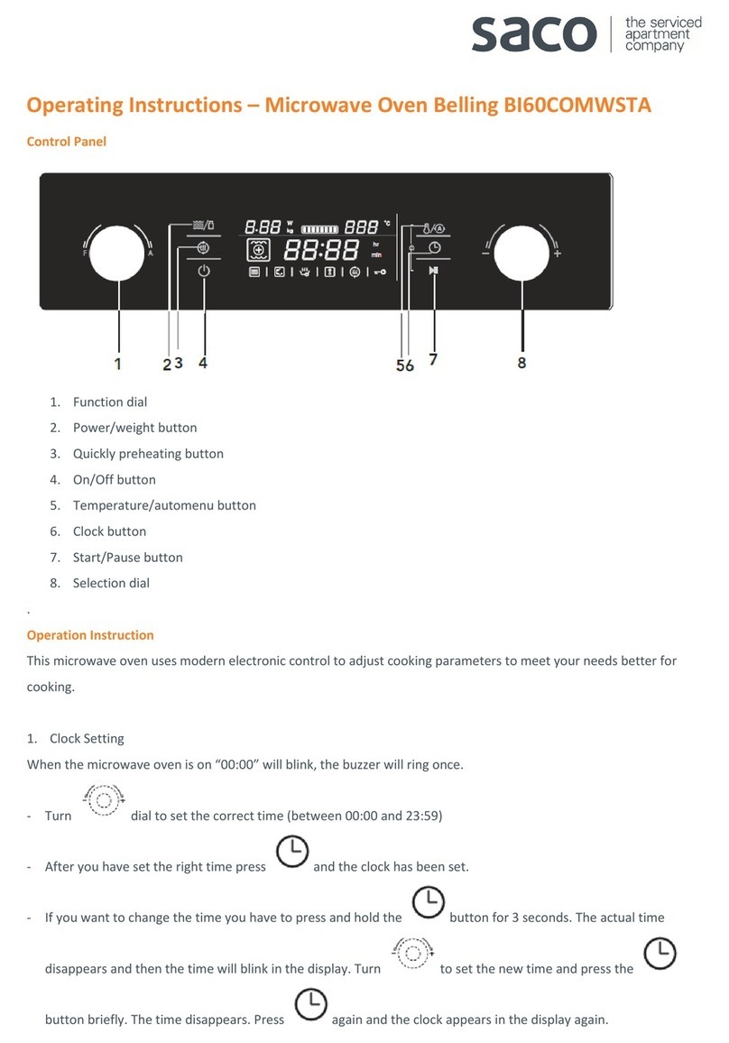 Belling BI60COMWSTA operating instructions