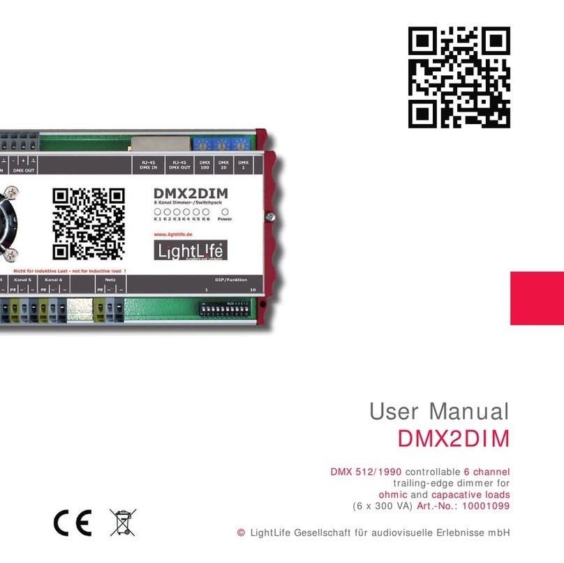 LightLife DMX2DIM User manual