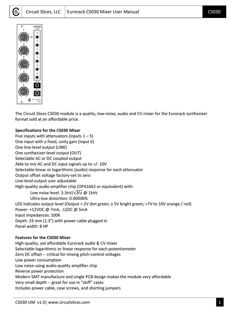 Circuit Slices CS030 user manual
