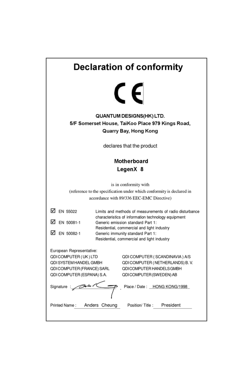 QDI LegenX 8 User manual QDI LegenX 8 User manual