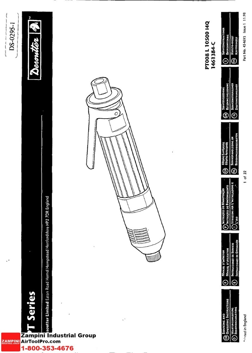 Desoutter PT Series Operating instructions