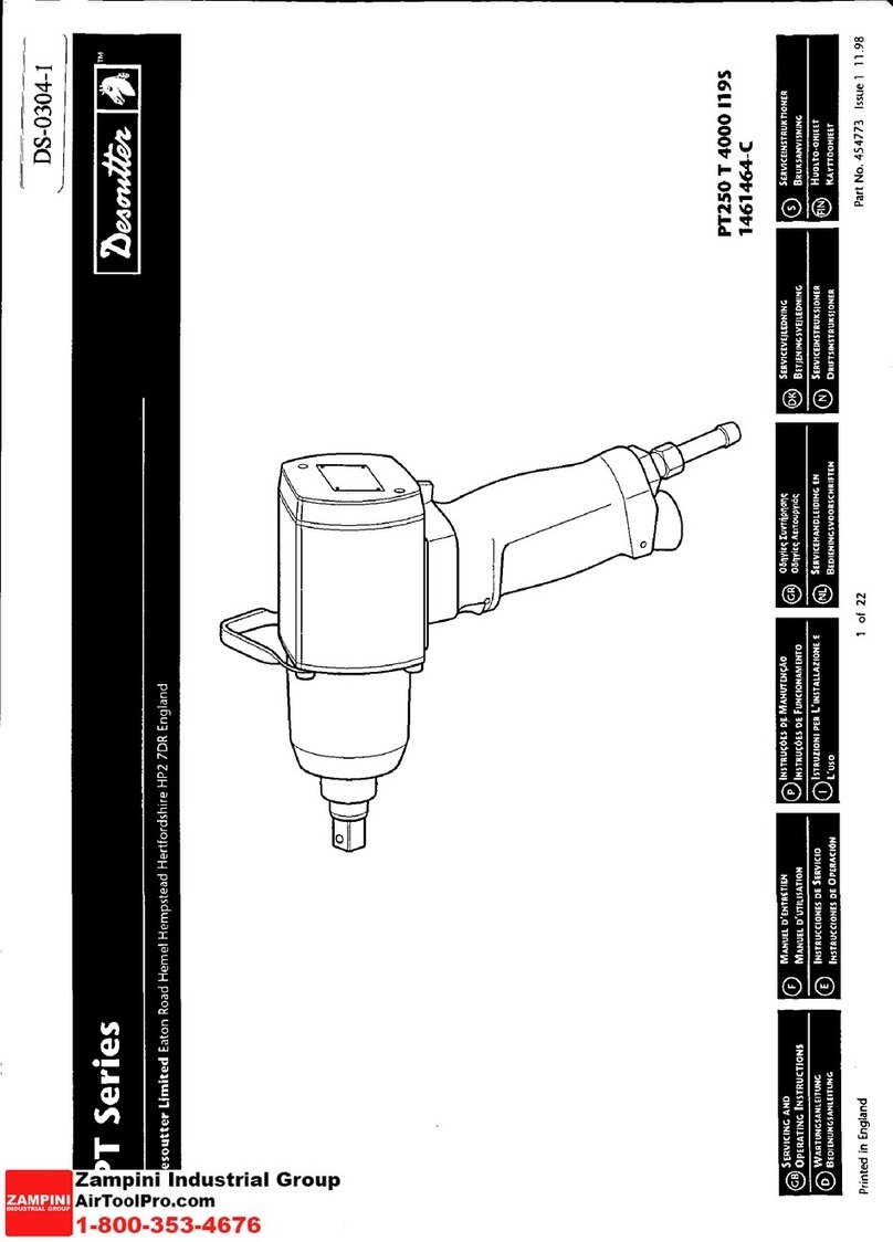 Desoutter PT Series Servicing and operating instructions