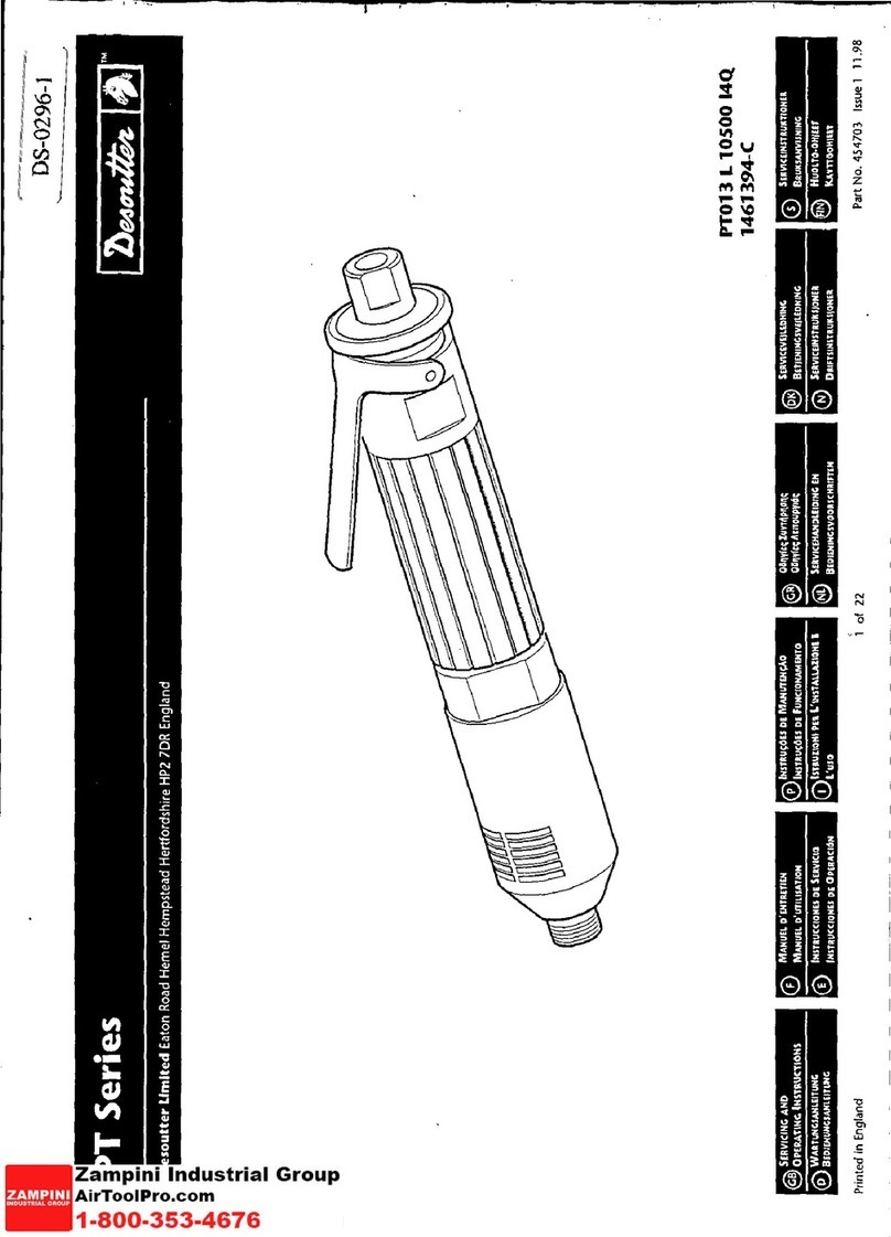 Desoutter PT Series Operating instructions