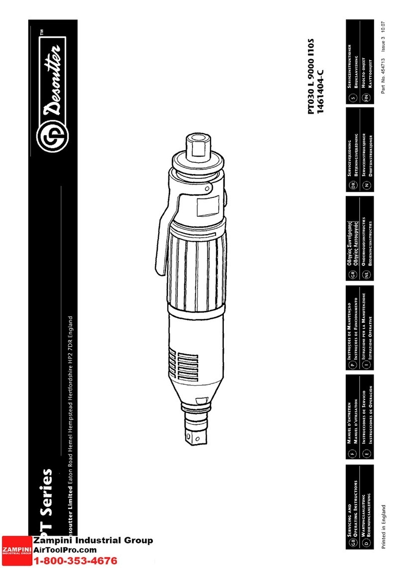 Desoutter PT Series Operating instructions