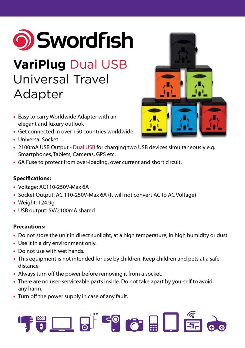 Swordfish VariPlug Dual USB operating instructions