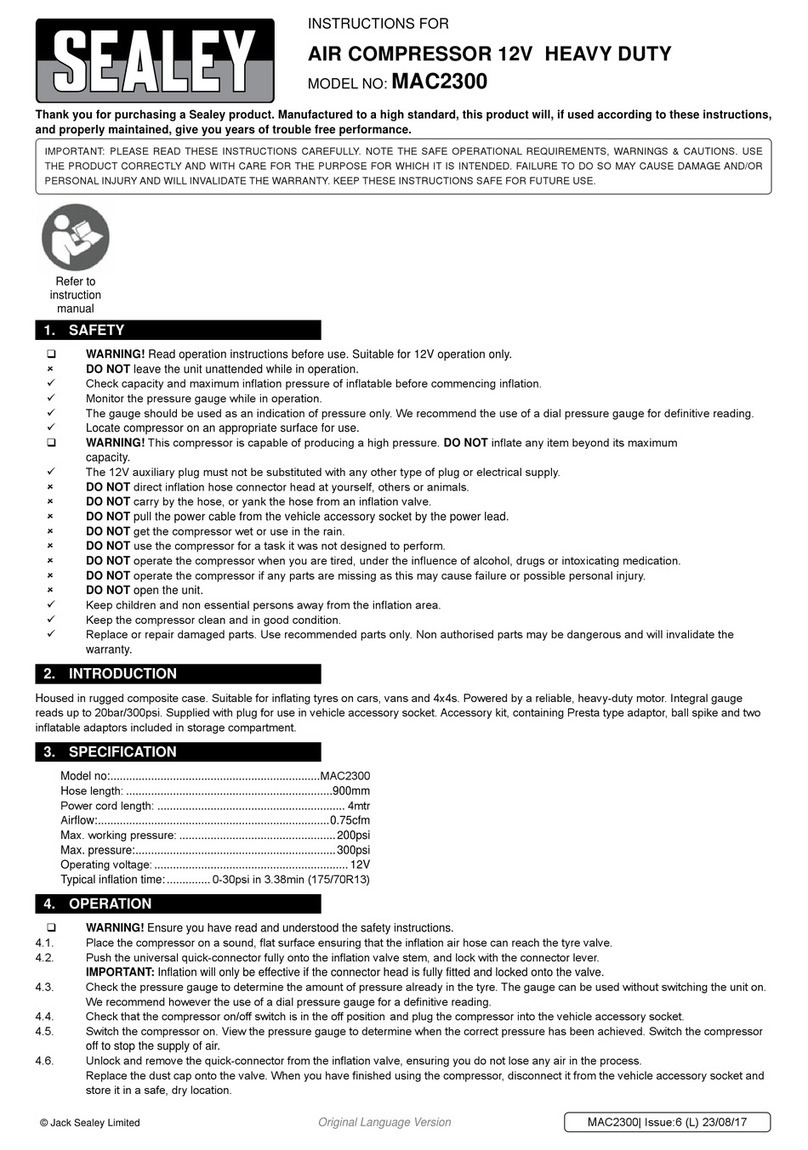 Sealey MAC2300 instructions