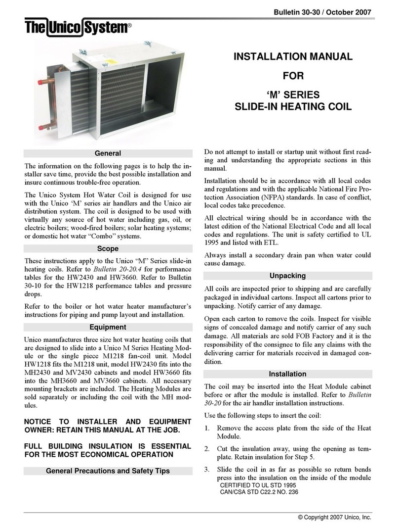 Unico M Series installation manual