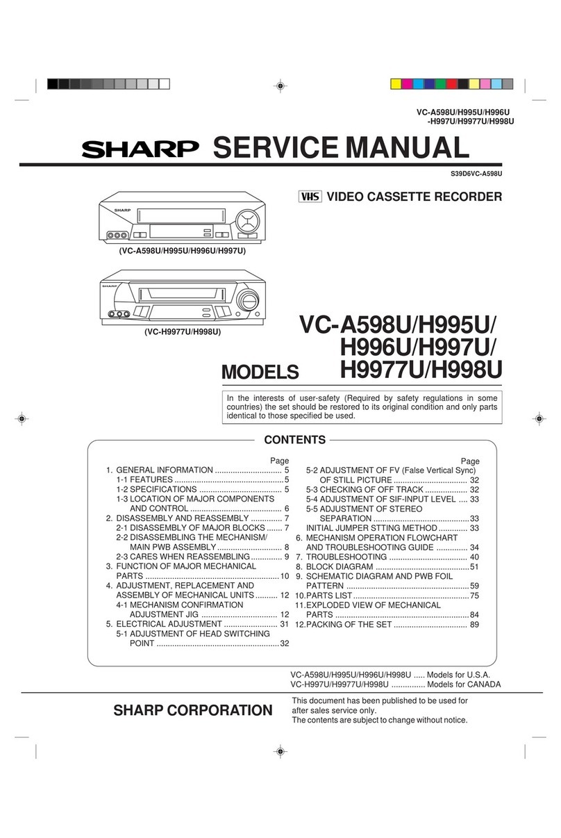 Sharp VC-A598U User manual Sharp VC-A598U User manual